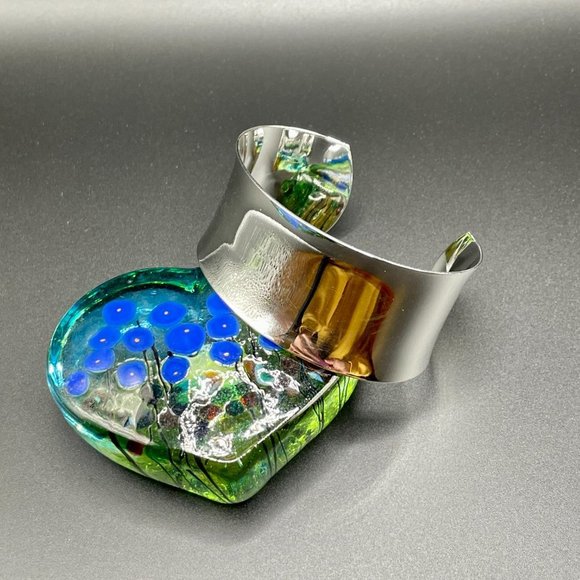 Sterling Silver 925 Wide Cuff Bracelet #1165 - Picture 4 of 9